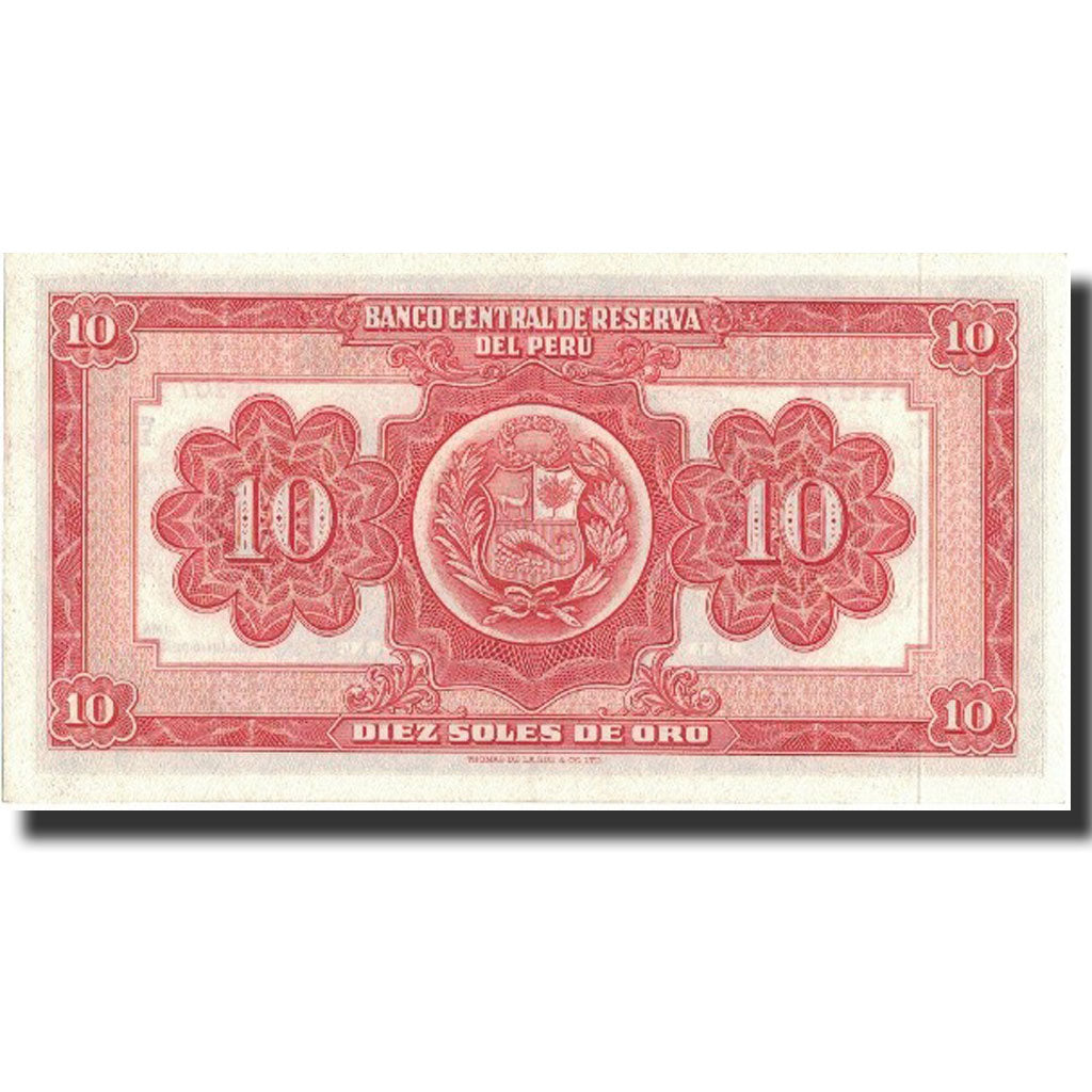 Banknote, Peru, 10 Soles, 1951, 1951-07-12, KM:71a, UNC(65-70)