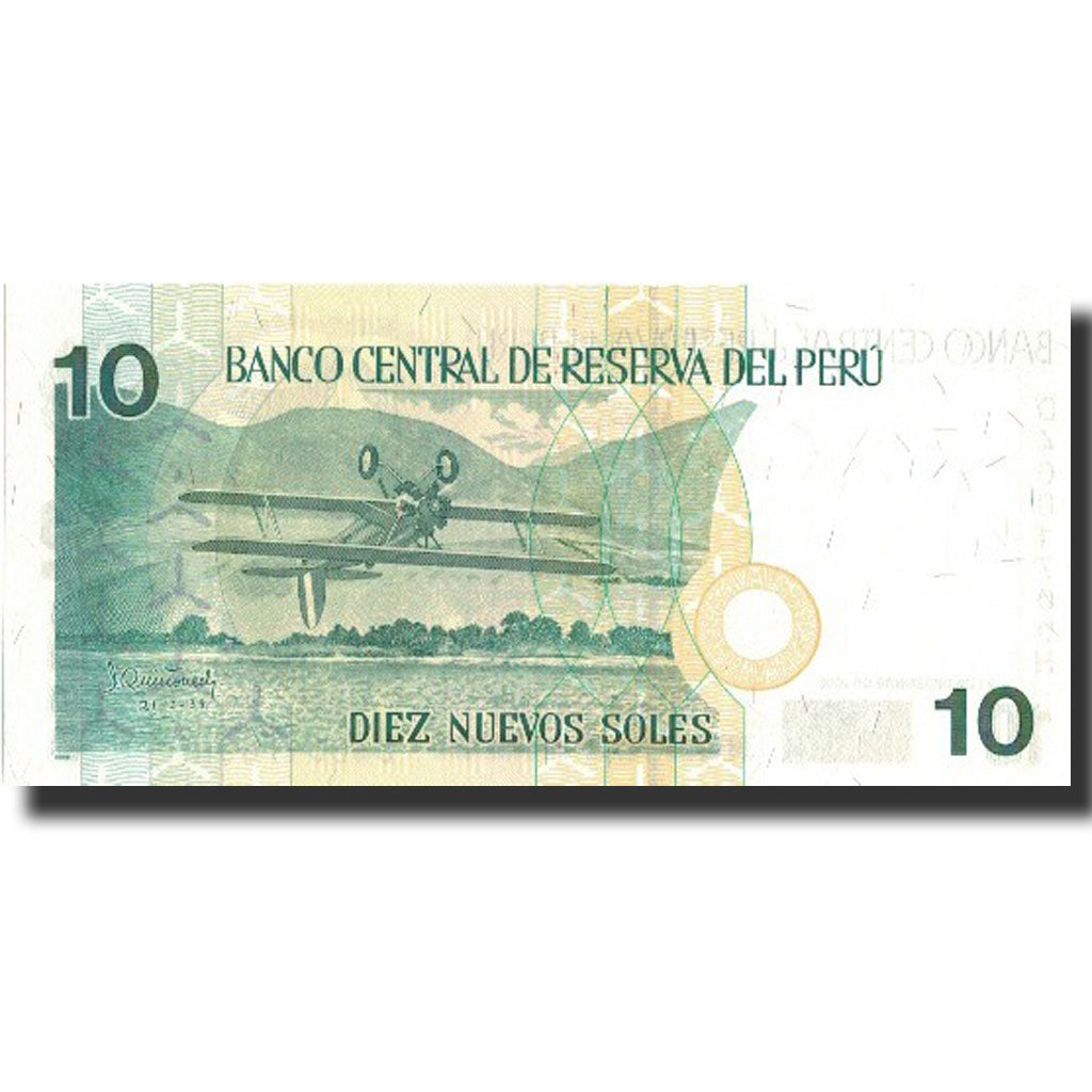 Billete, 10 Nuevos Soles, 2008, Perú, 2008-12-21, KM:179b, UNC
