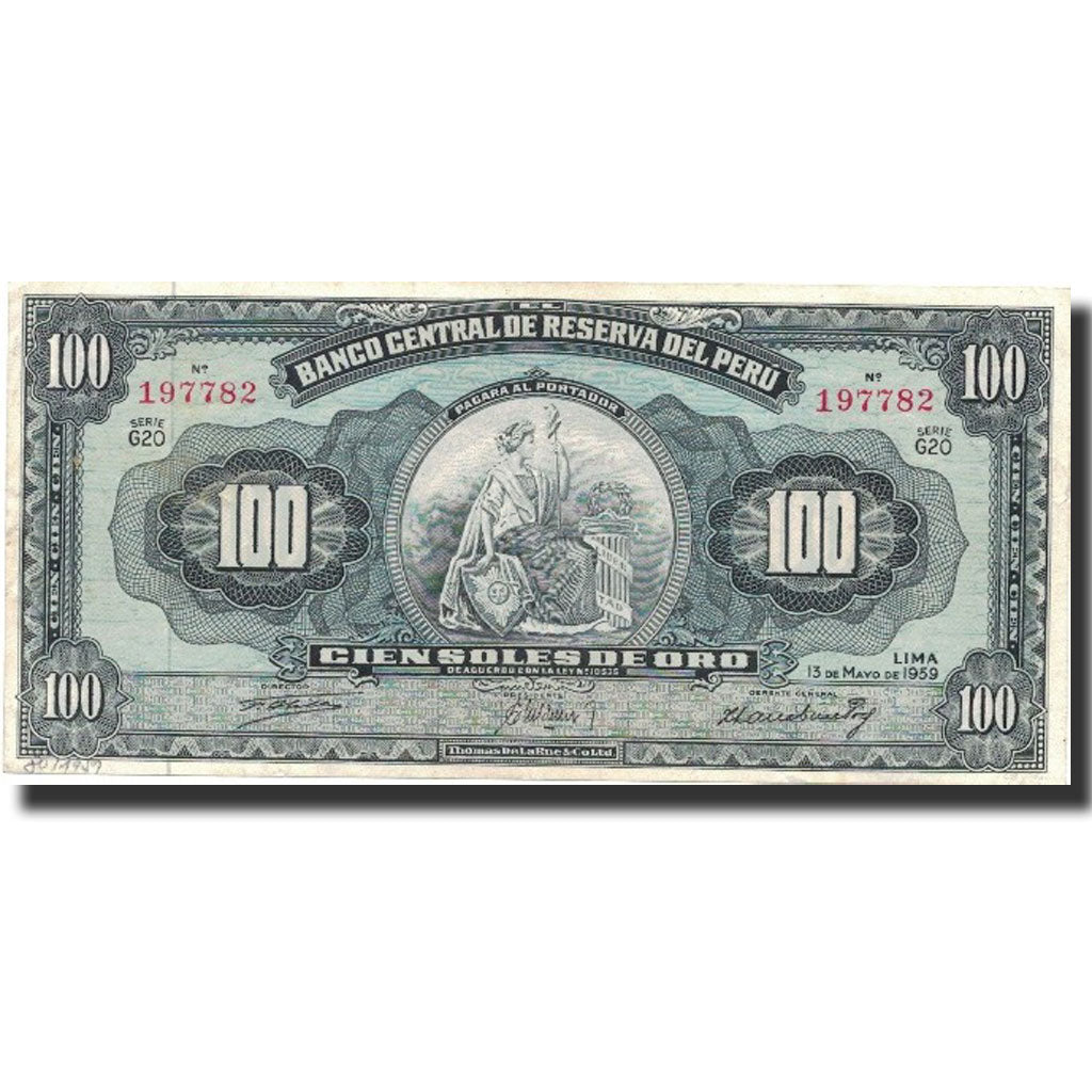 Banknote, Peru, 100 Soles, 1959, 1959-05-10, KM:79b, EF(40-45)