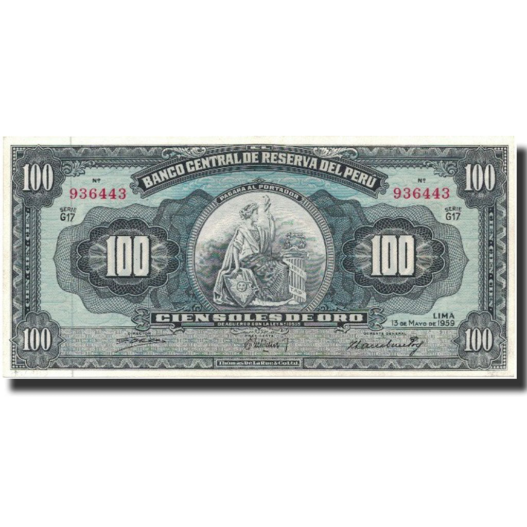 Banknote, Peru, 100 Soles, 1959, 1959-05-10, KM:79b, UNC(60-62)