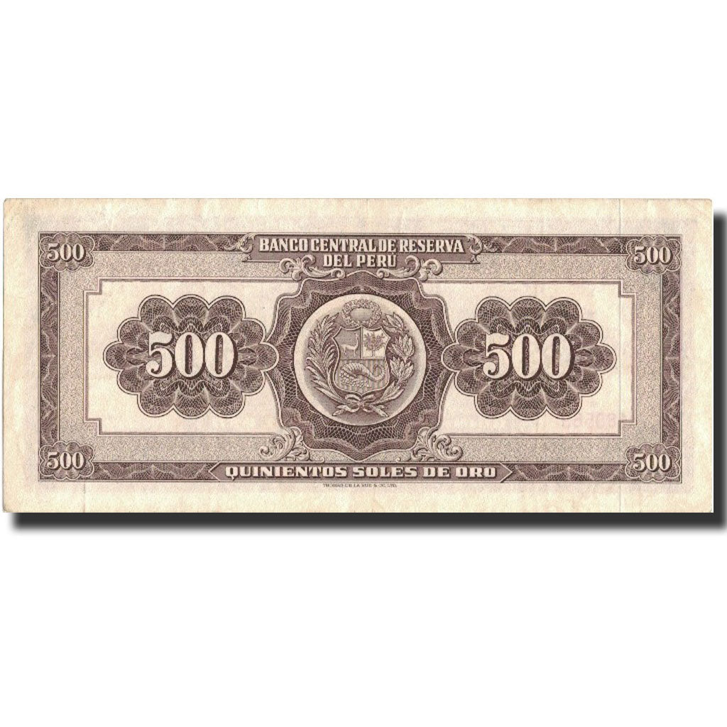 Banknote, Peru, 500 Soles De Oro, 1962, 1962-02-09, KM:87a, AU(50-53)
