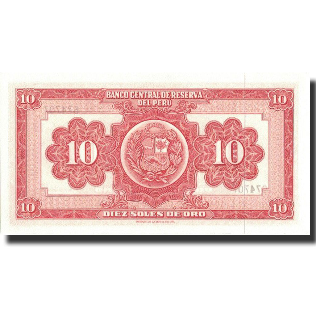 Banknote, Peru, 10 Soles, 1958, 1958-08-21, KM:82, UNC(65-70)