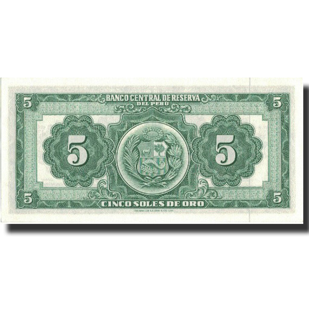Banknote, Peru, 5 Soles, 1960, 1960-03-18, KM:76, UNC(65-70)