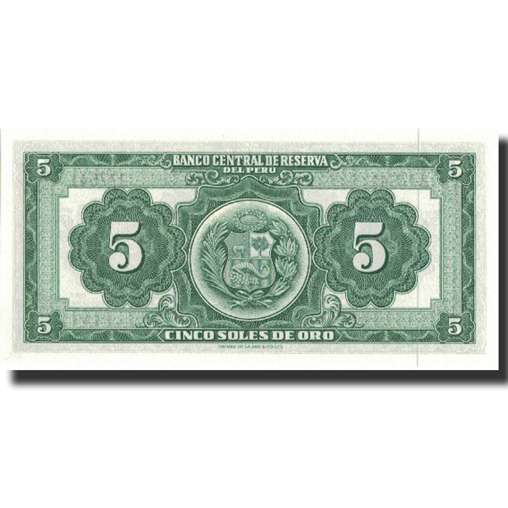 Banknote, Peru, 5 Soles, 1960, 1960-03-18, KM:76, UNC(65-70)