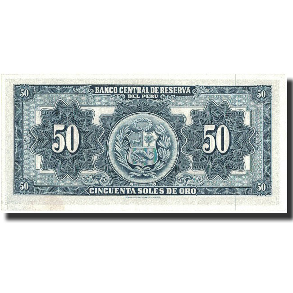 Banknote, Peru, 50 Soles De Oro, 1962, 1962-02-09, KM:85a, UNC(63)
