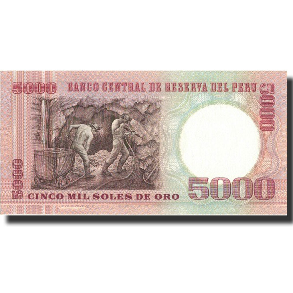Banknote, Peru, 5000 Soles De Oro, 1976, 1976-07-22, KM:117a, UNC(65-70)