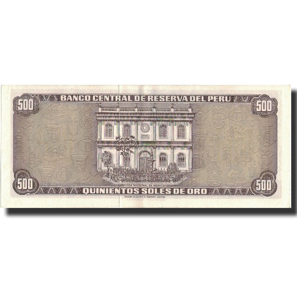 Banknote, Peru, 500 Soles De Oro, 1969, 1969-06-20, KM:104a, AU(55-58)