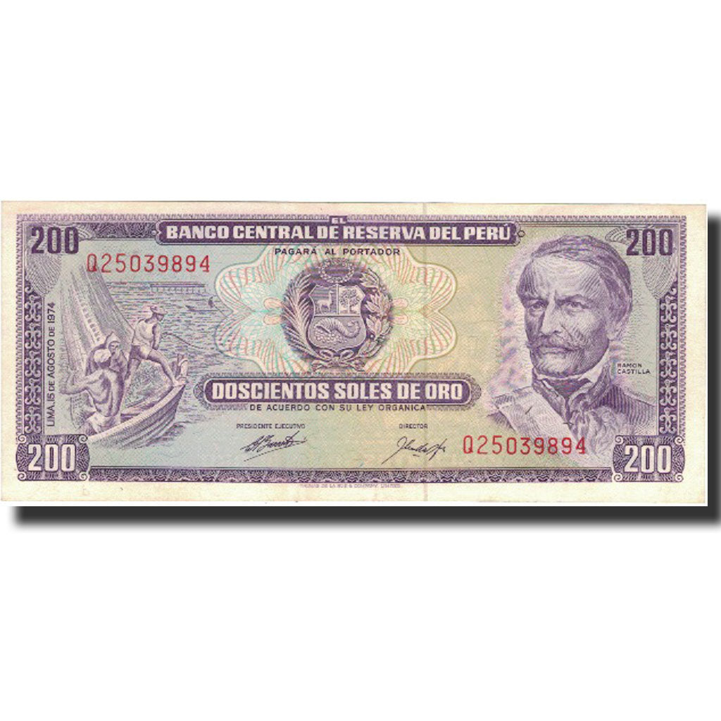 Banknote, Peru, 200 Soles De Oro, 1974, 1974-08-15, KM:103b, UNC(63)