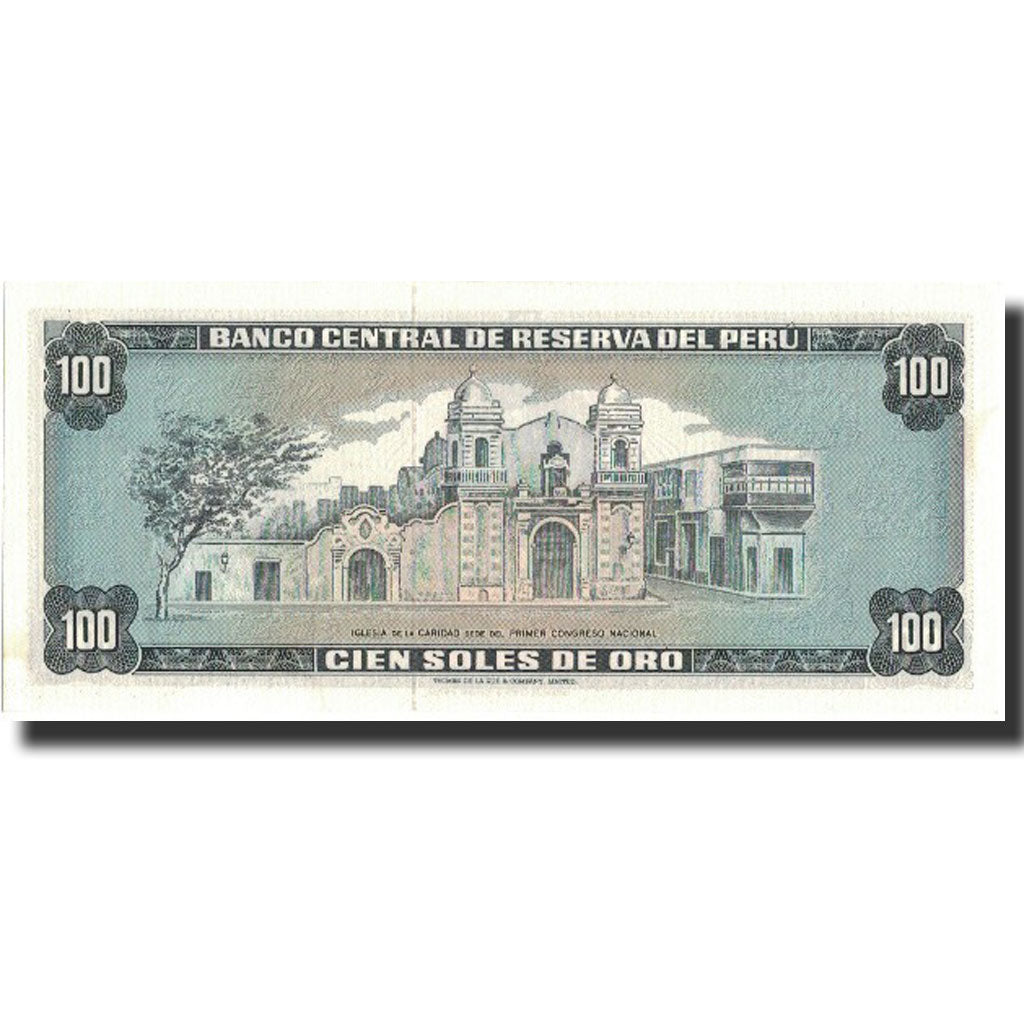 Banknote, Peru, 100 Soles De Oro, 1969, 1969-06-20, KM:102a, UNC(64)