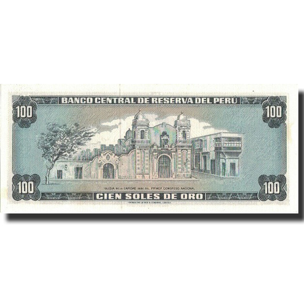 Banknote, Peru, 100 Soles De Oro, 1969, 1969-06-20, KM:102a, UNC(64)
