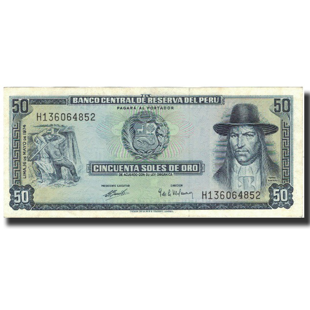 Banknote, Peru, 50 Soles De Oro, 1974, 1974-08-15, KM:101c, UNC(65-70)
