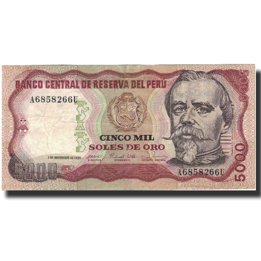 Billete, 5000 Soles De Oro, 1981, Perú, 1981-11-05, KM:123, EBC
