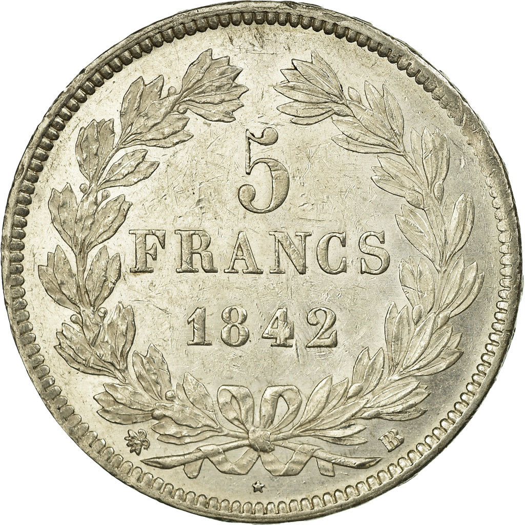 Monnaie, France, Louis-Philippe, 5 Francs, 1842, Strasbourg, SUP+, Argent