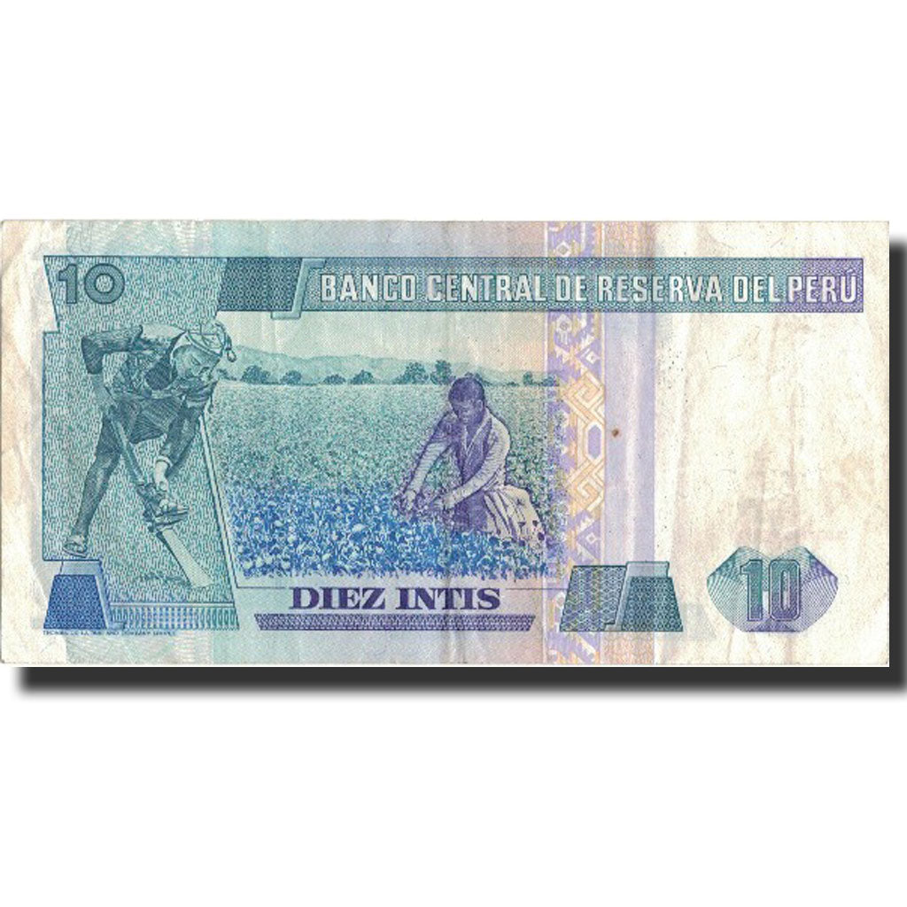 Banknote, Peru, 10 Intis, 1985, 1985-04-03, KM:128, VF(30-35)