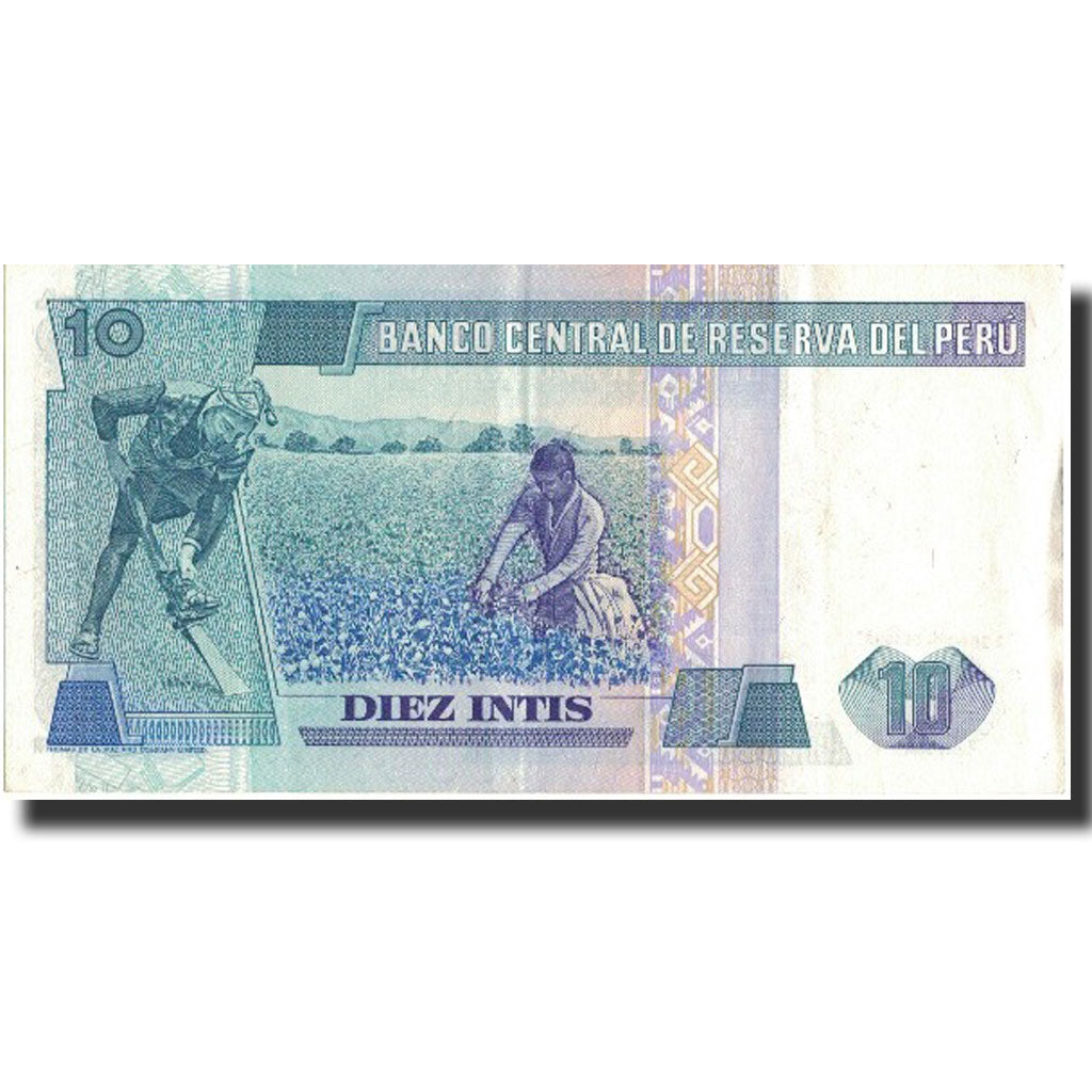 Banknote, Peru, 10 Intis, 1985, 1985-04-03, KM:128, AU(50-53)