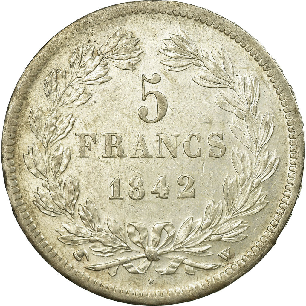 Moneta, Francia, Louis-Philippe, 5 Francs, 1842, Lille, SPL, Argento, KM:749.13