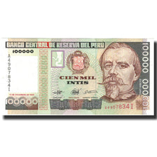 Banknote, Peru, 100,000 Intis, 1989, 1989-12-21, KM:145, UNC(64)