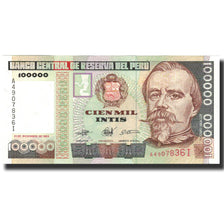 Banknote, Peru, 100,000 Intis, 1989, 1989-12-21, KM:145, UNC(64)