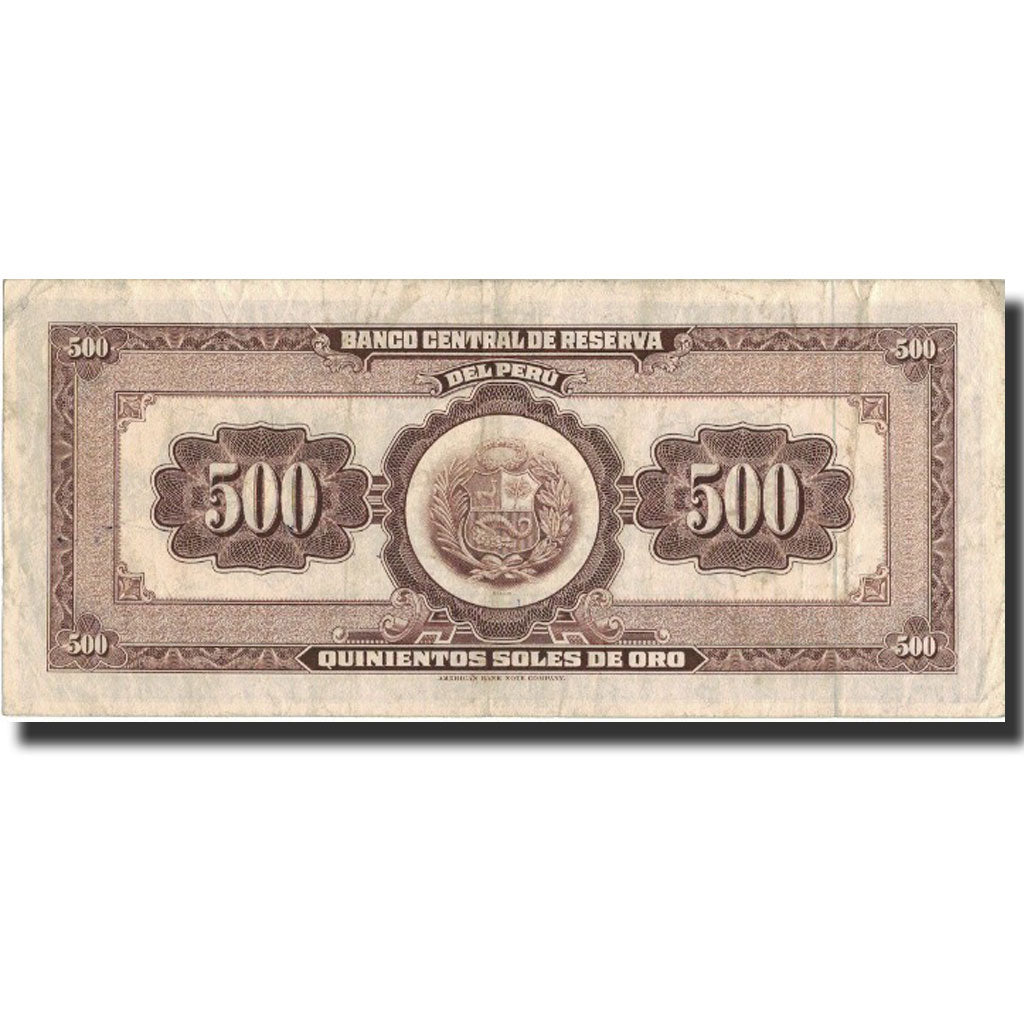 Banknote, Peru, 500 Soles De Oro, 1965, 1965-02-26, KM:91, EF(40-45)