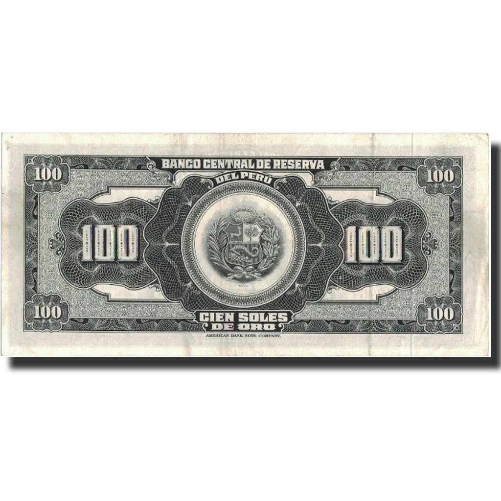 Banknote, Peru, 100 Soles De Oro, 1965, 1965-08-20, KM:90a, AU(55-58)