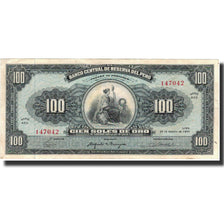 Banknote, Peru, 100 Soles De Oro, 1965, 1965-08-20, KM:90a, EF(40-45)