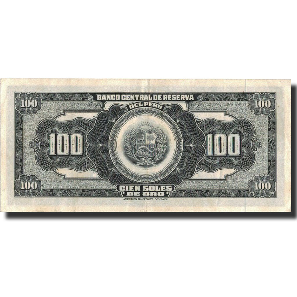 Banknote, Peru, 100 Soles De Oro, 1965, 1965-08-20, KM:90a, EF(40-45)