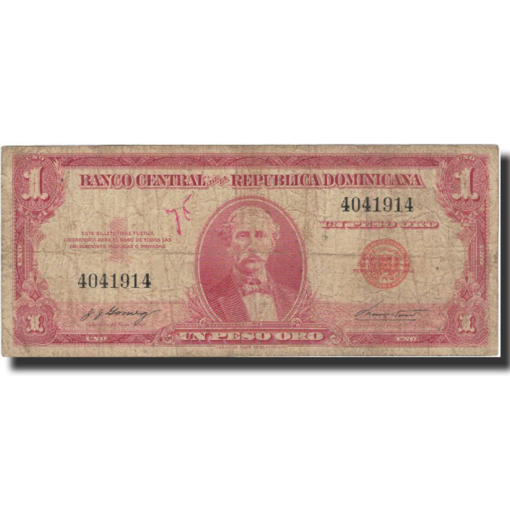 Banknote, Dominican Republic, 1 Peso Oro, KM:91a, VF(20-25)