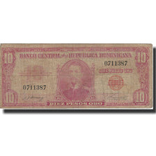 Banknote, Dominican Republic, 10 Pesos Oro, undated (1947-51), KM:62a, VF(20-25)