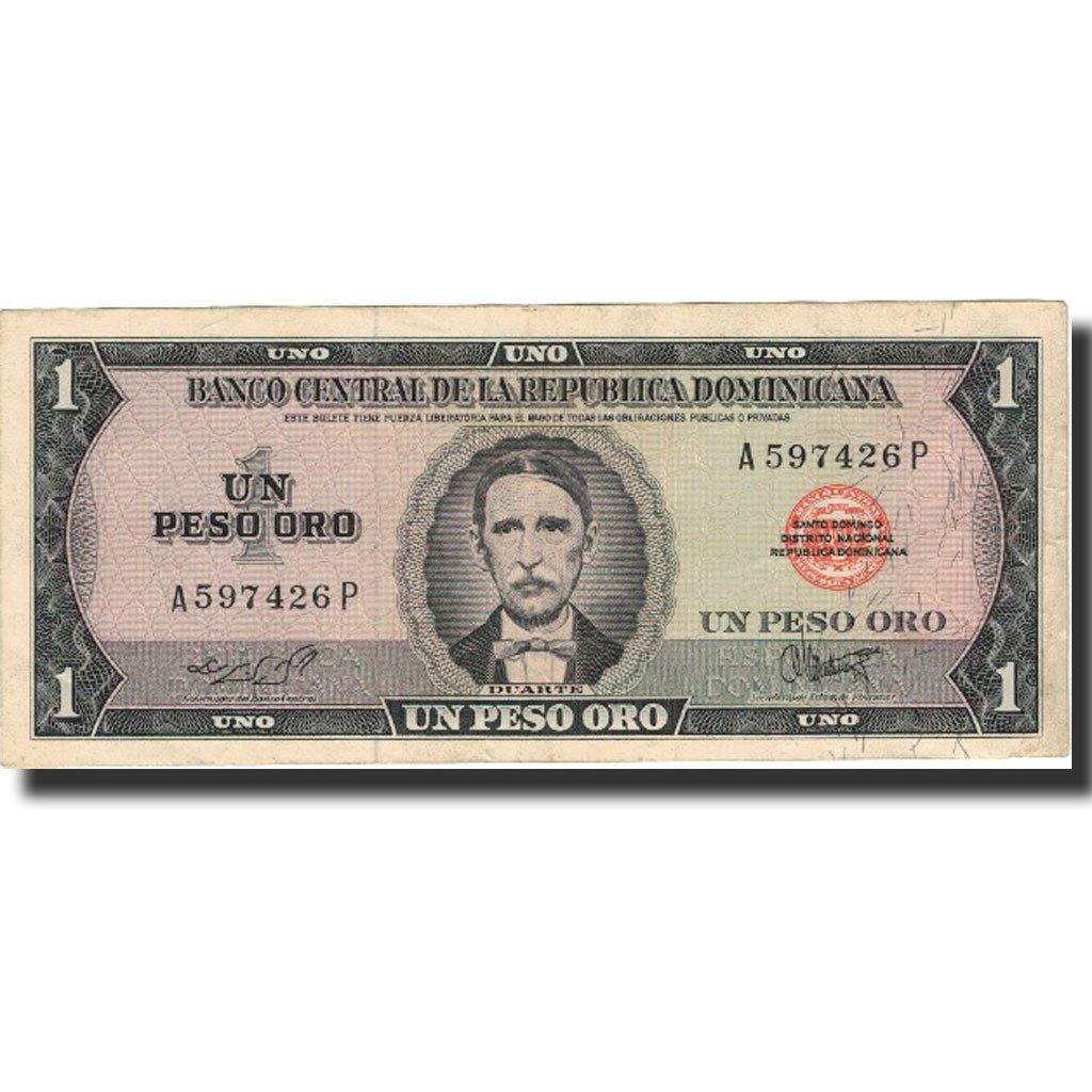 Banknote, Dominican Republic, 1 Peso Oro, undated (1973-74), KM:107a, EF(40-45)