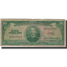 Banconote, Repubblica domenicana, 10 Pesos Oro, undated (1964-74), KM:101a, MB+