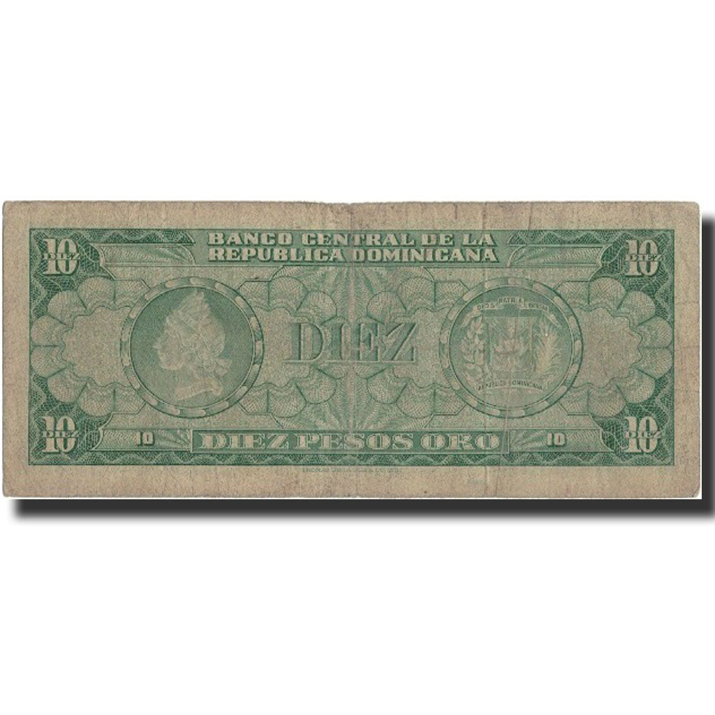 Banknote, Dominican Republic, 10 Pesos Oro, undated (1964-74), KM:101a