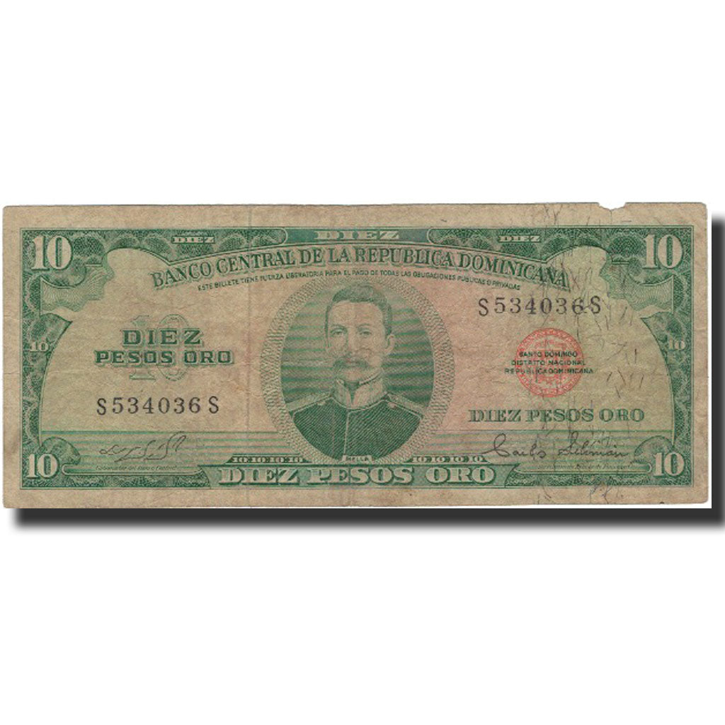 Billet, Dominican Republic, 10 Pesos Oro, undated (1964-74), KM:101a, B