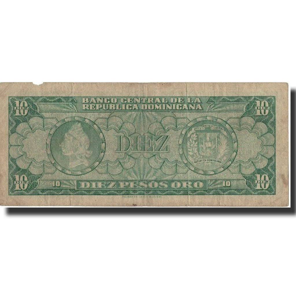 Billet, Dominican Republic, 10 Pesos Oro, undated (1964-74), KM:101a, B