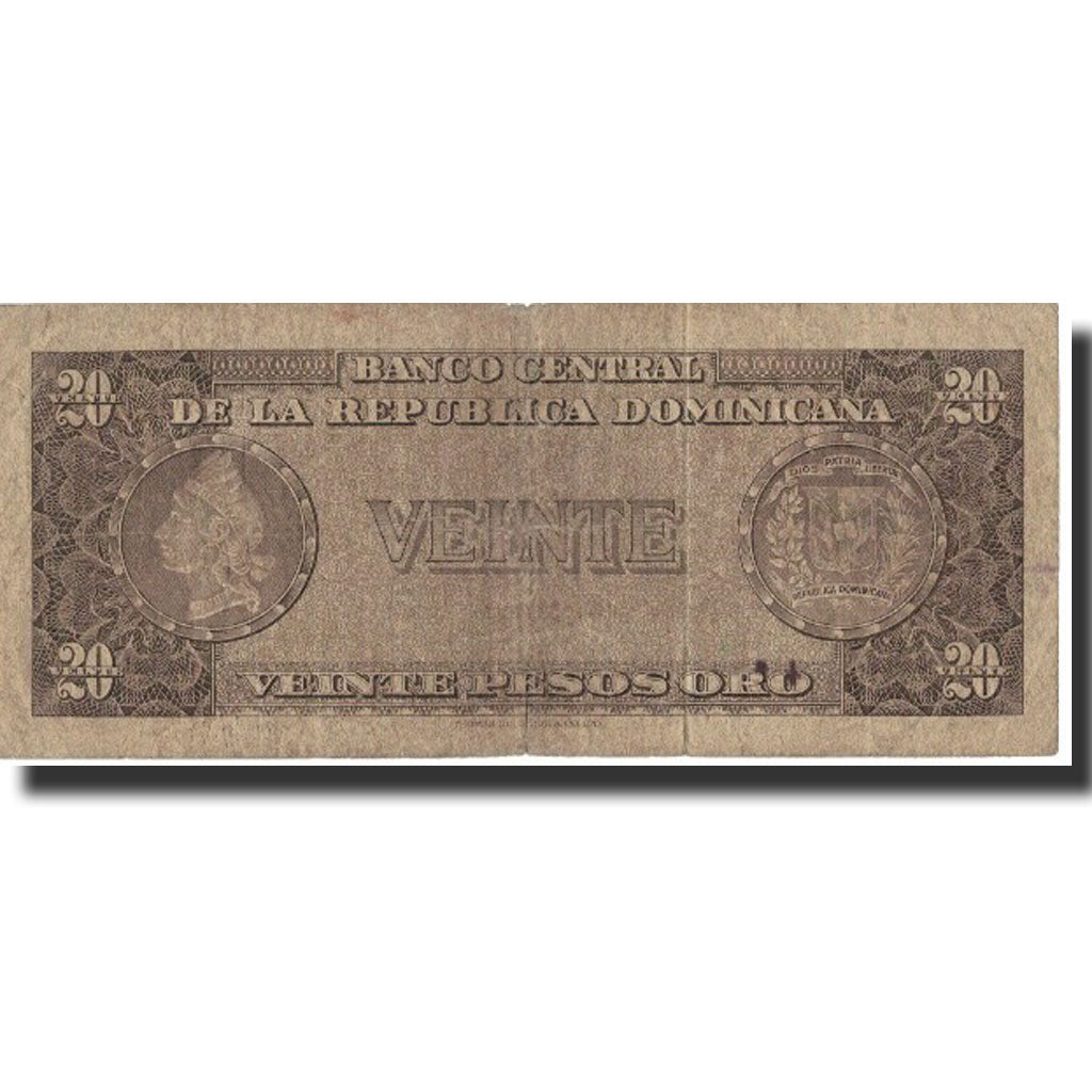 Banknote, Dominican Republic, 20 Pesos Oro, undated (1964-74), KM:102a