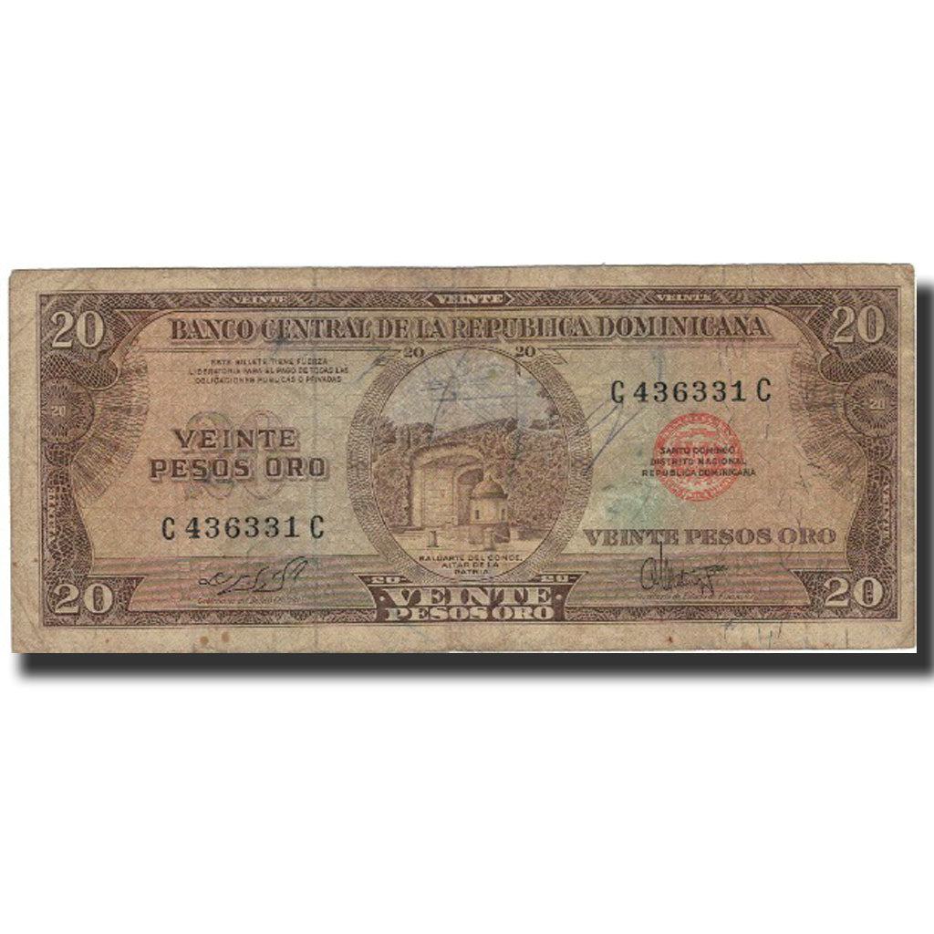 Banknote, Dominican Republic, 20 Pesos Oro, undated (1964-74), KM:102a