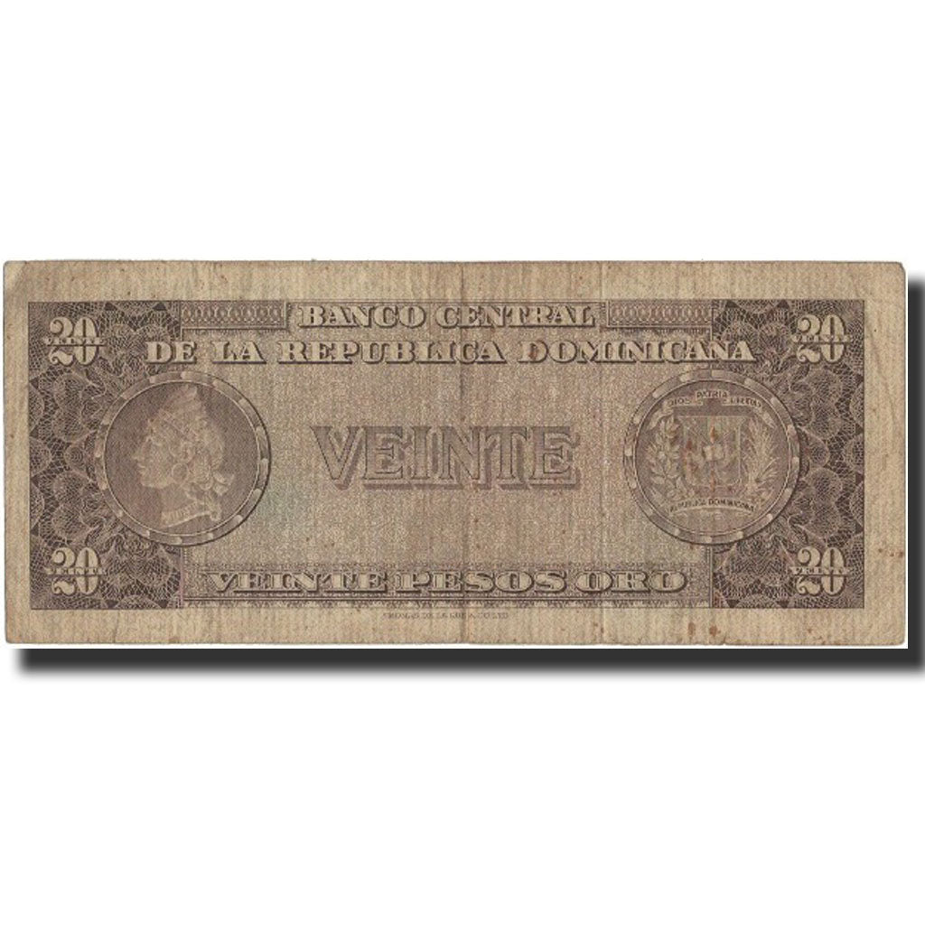 Banknote, Dominican Republic, 20 Pesos Oro, undated (1964-74), KM:102a