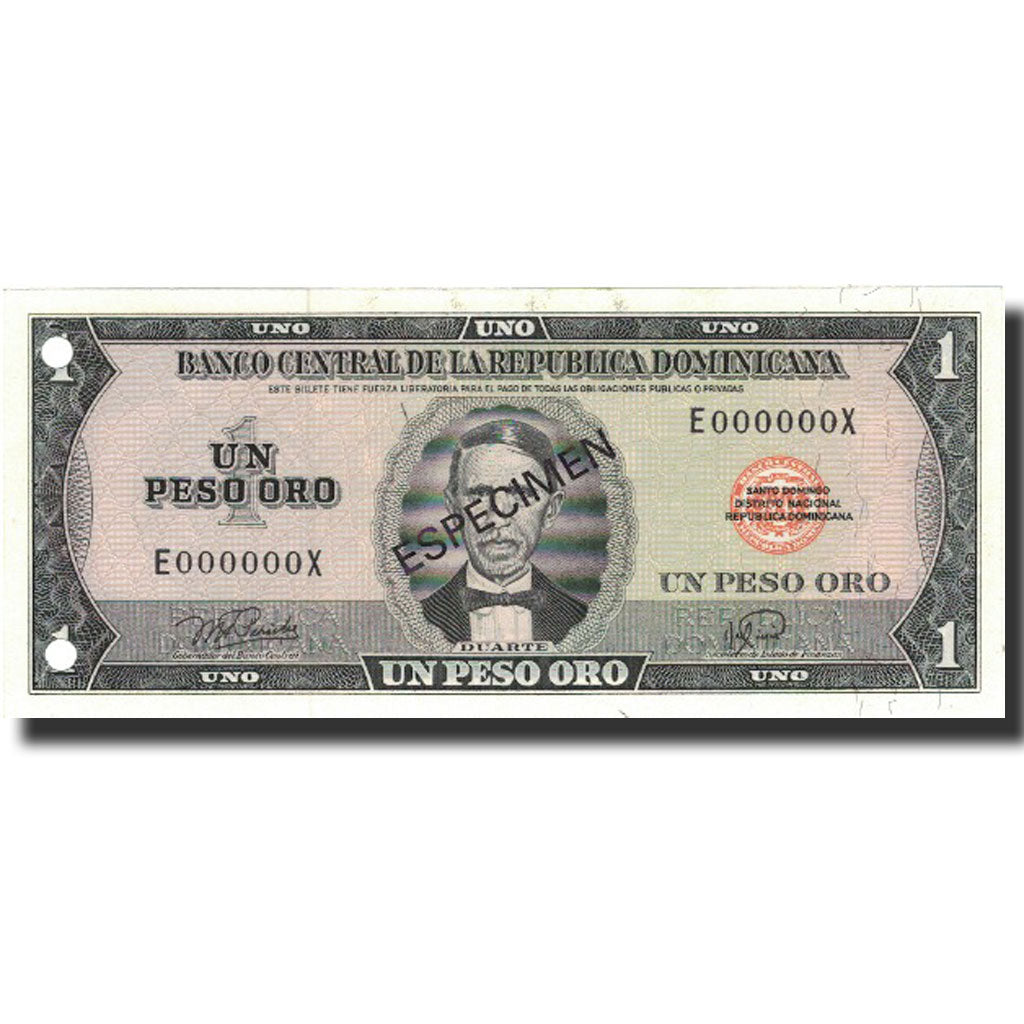 Banknote, Dominican Republic, 1 Peso Oro, 1978, 1978, Specimen, KM:116s