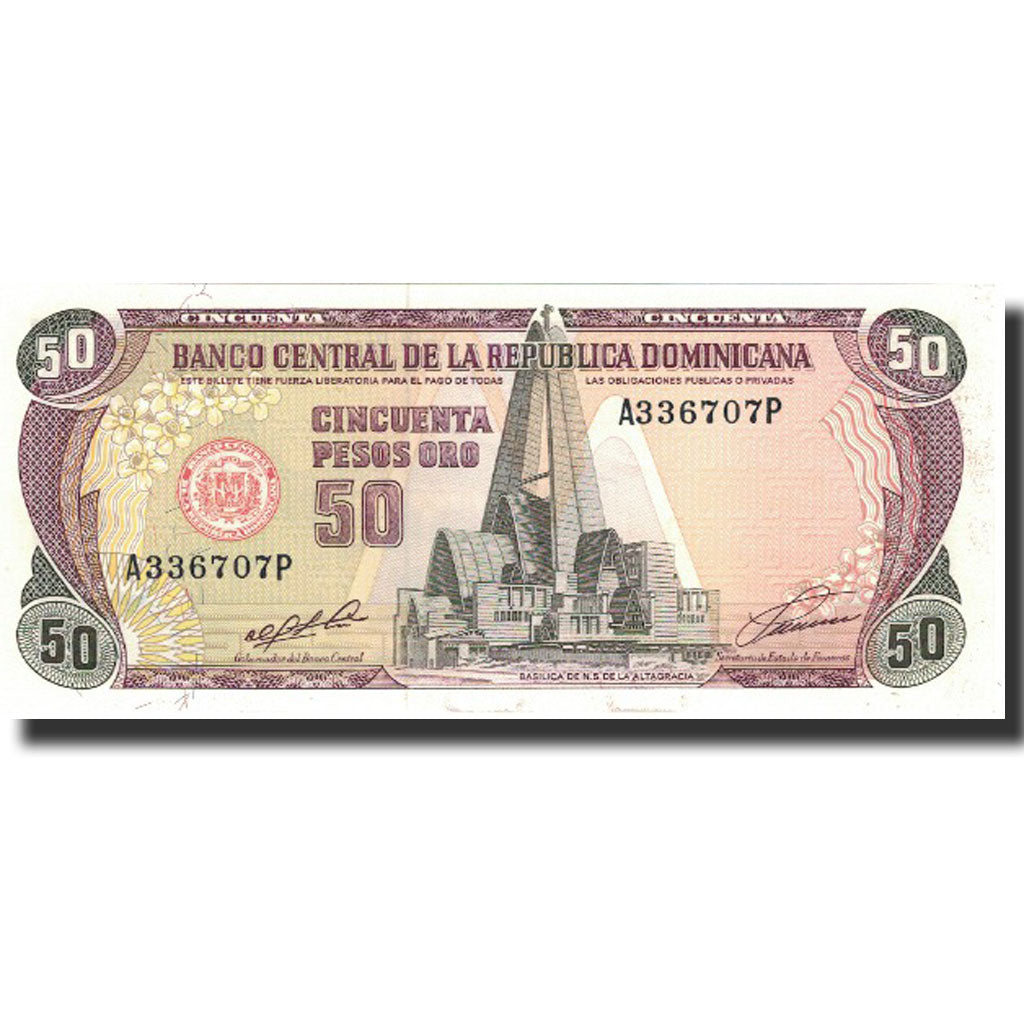 Banknote, Dominican Republic, 50 Pesos Oro, 1991, 1991, KM:135a, UNC(65-70)