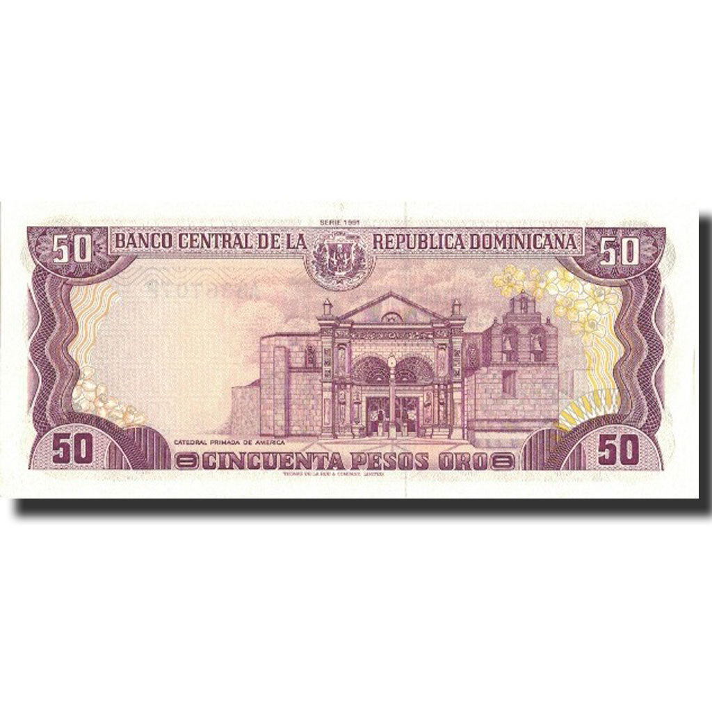 Banknote, Dominican Republic, 50 Pesos Oro, 1991, 1991, KM:135a, UNC(65-70)
