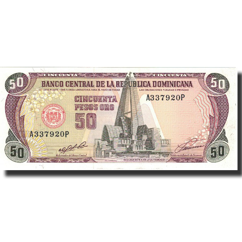 Billete, 50 Pesos Oro, 1991, República Dominicana, 1991, KM:135a, UNC
