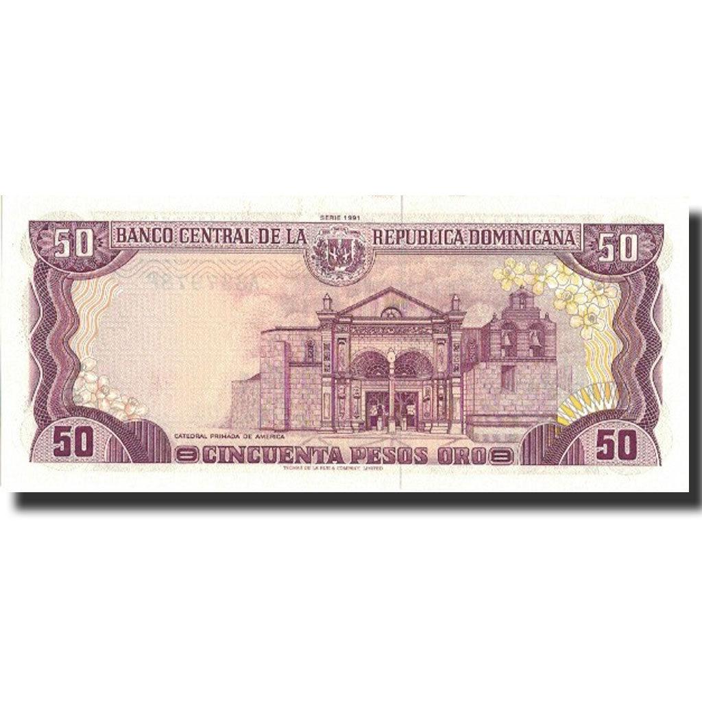 Banknote, Dominican Republic, 50 Pesos Oro, 1991, 1991, KM:135a, UNC(65-70)