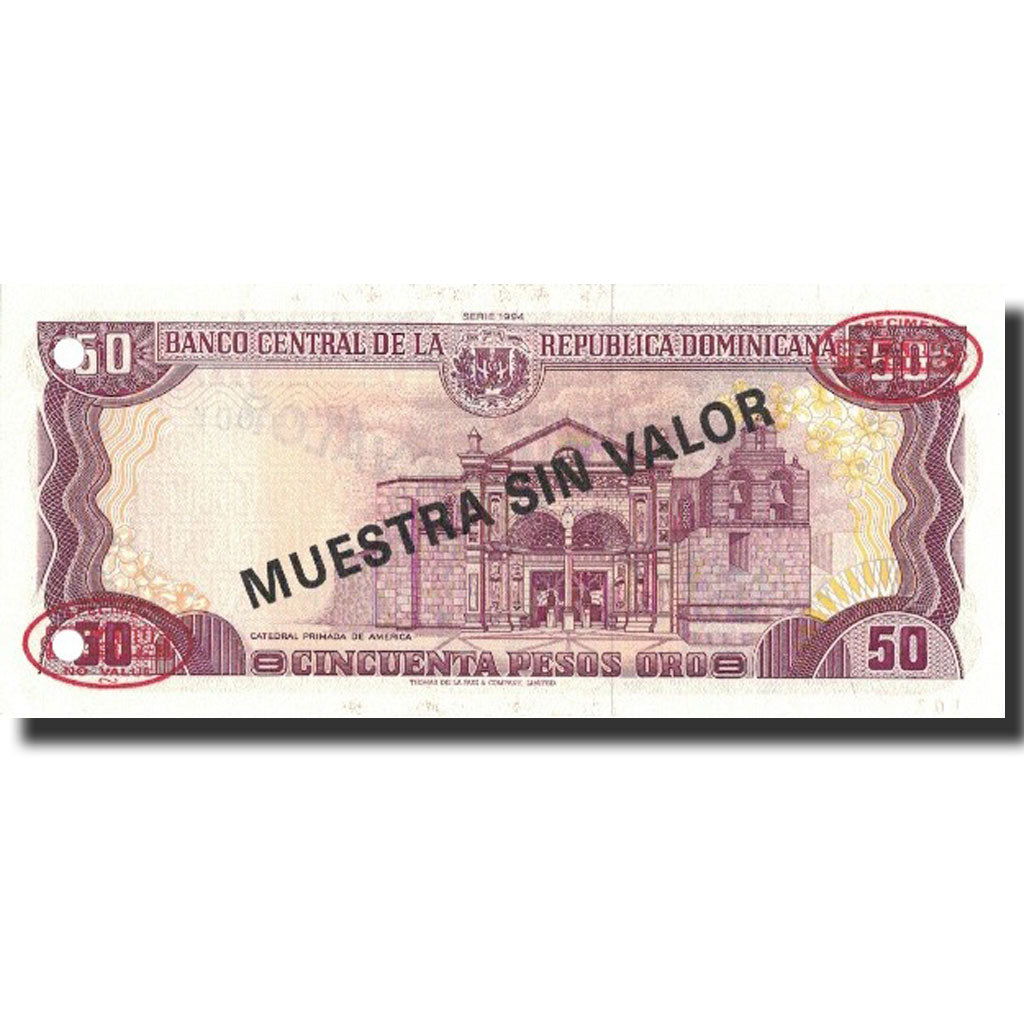 Geldschein, Dominican Republic, 50 Pesos Oro, 1994, 1994, Specimen, KM:135s2