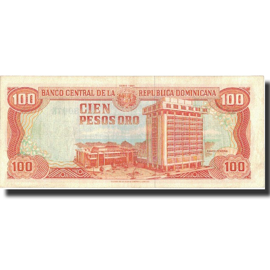 Billete, 100 Pesos Oro, 1991, República Dominicana, 1991, KM:136a, SC