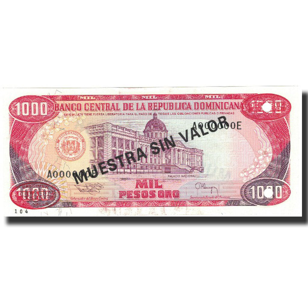 Geldschein, Dominican Republic, 1000 Pesos Oro, 1994, 1994, KM:138s3, UNZ