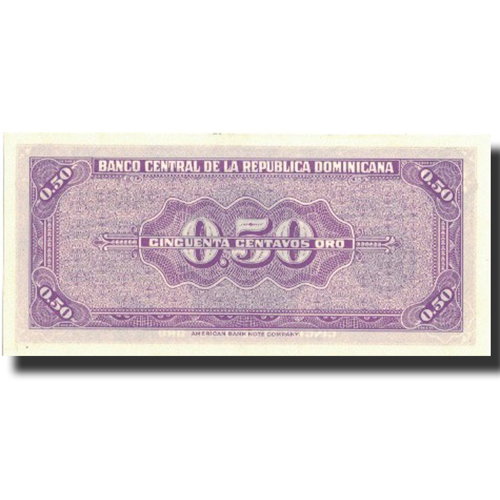 Banknote, Dominican Republic, 50 Centavos Oro, Undated (1961), KM:89a