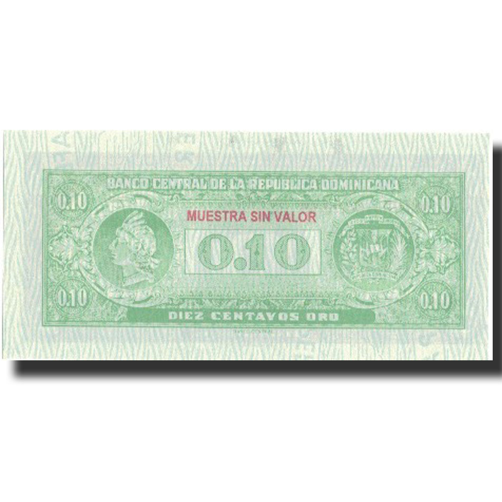 Geldschein, Dominican Republic, 10 Centavos Oro, Undated (1961), Specimen