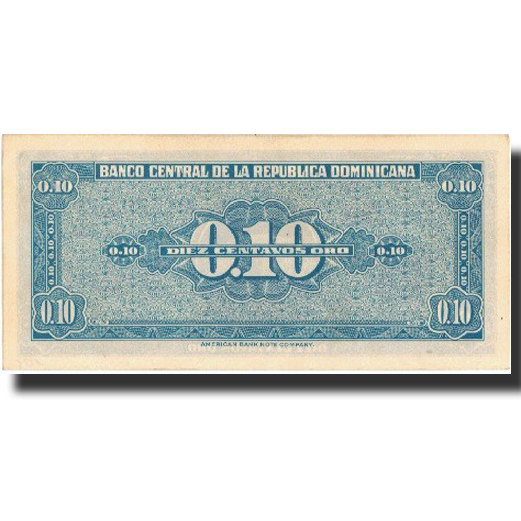 Banknote, Dominican Republic, 10 Centavos Oro, Undated (1961), KM:85a