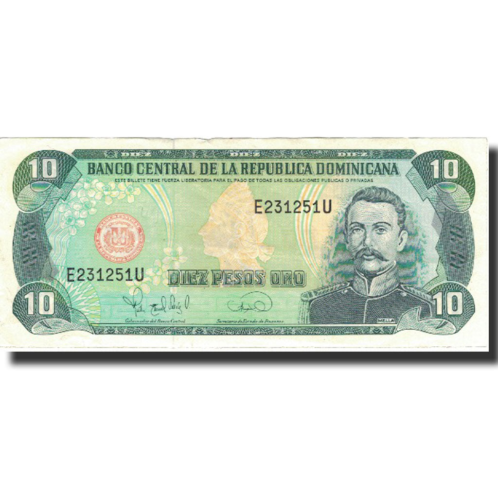 Banknote, Dominican Republic, 10 Pesos Oro, 1995, 1995, KM:148a, AU(55-58)
