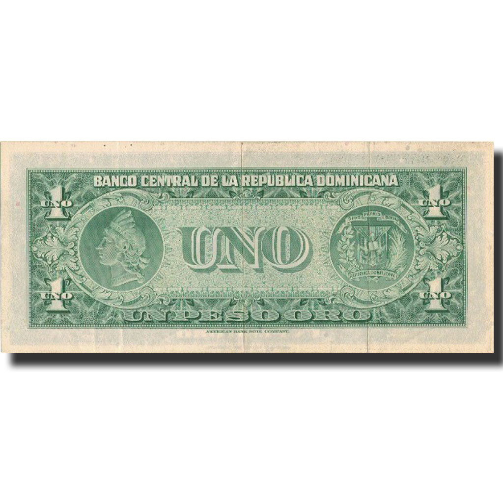 Banknote, Dominican Republic, 1 Peso Oro, undated (1962-63), KM:91a, AU(55-58)