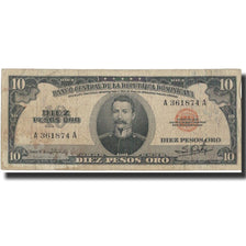 Banconote, Repubblica domenicana, 10 Pesos Oro, Undated (1962), KM:93a, BB+